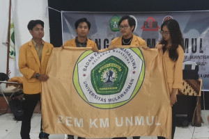 Resmi Dilantik, Maulana-Fajr Nakhodai Roda Kepengurusan BEM KM Unmul 2024/2025